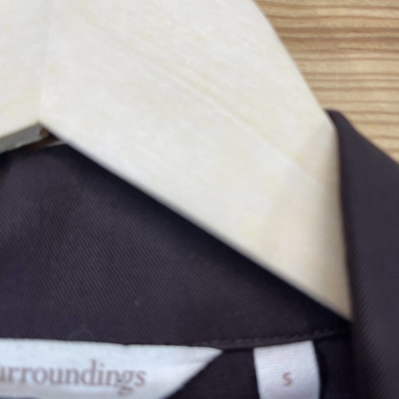 Soft Surroundings Quintessa Dress Small Brown Tencel Maxi LS Wrap V-Neck B84 - Picture 10 of 16